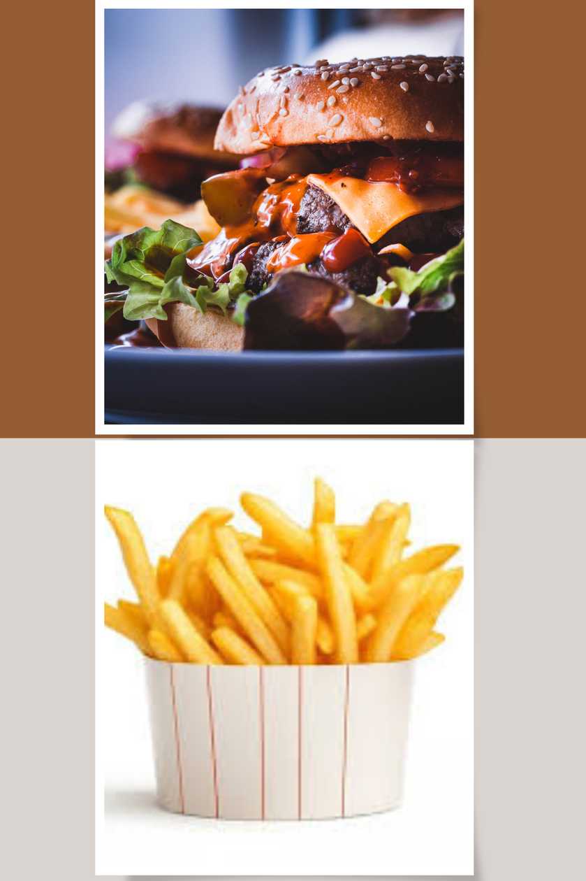 Bacon lover cheese burger+batata