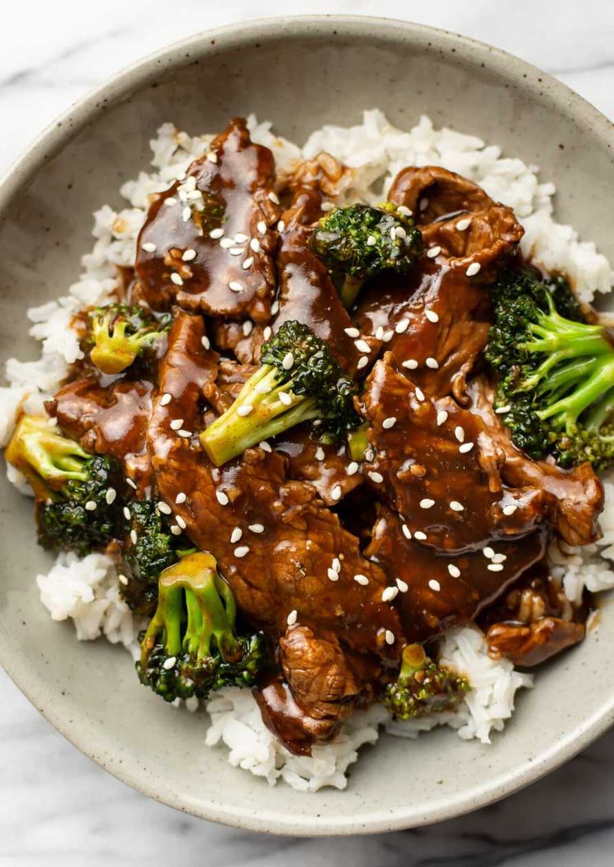 Beef with Broccoli and Bamboo Shoots with Basmati rice