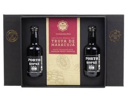 Pack Arcádia X Kopke - Tablete de Chocolate Branco e Trufa de Maracujá