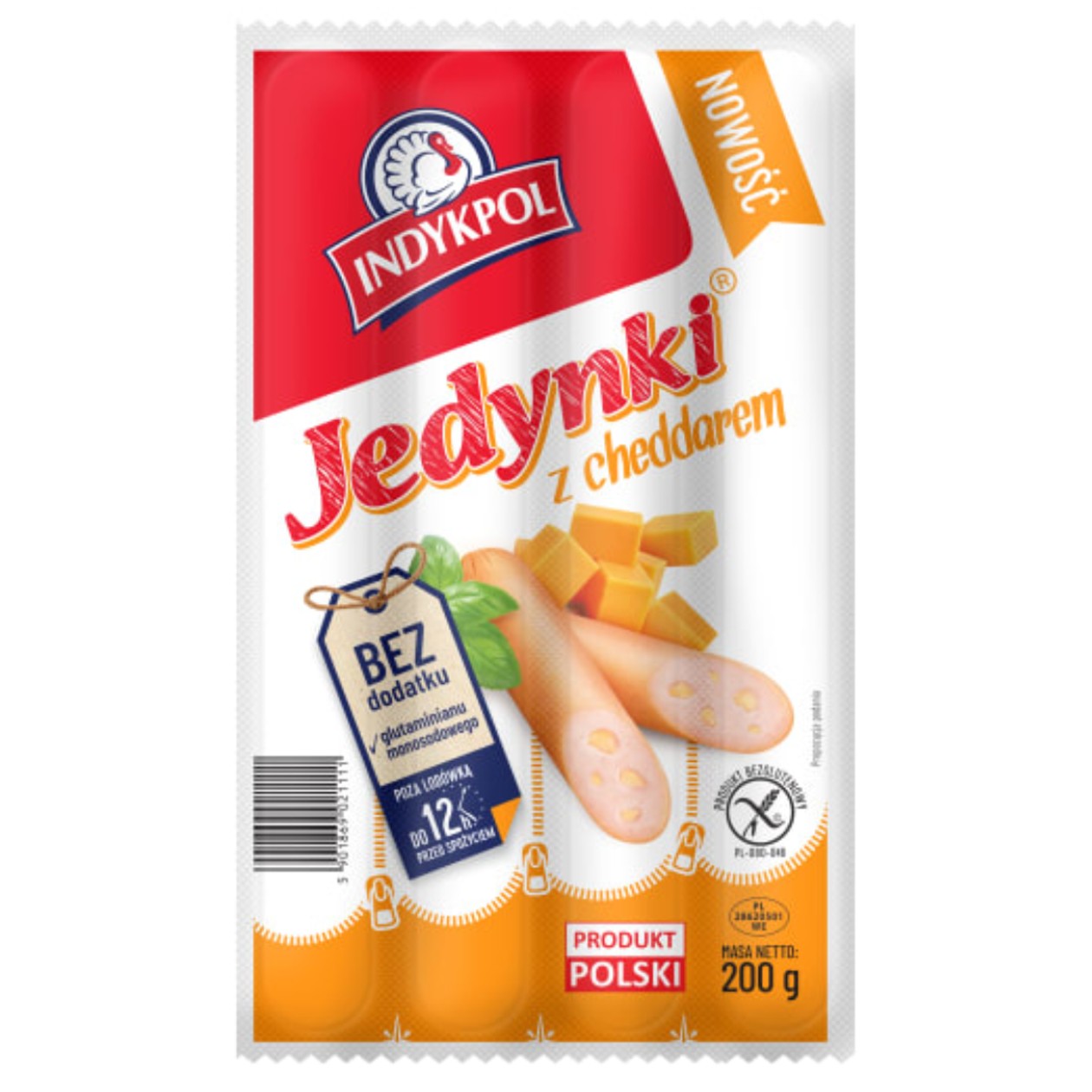 Turkey Sausages Jedynki with Cheddar Indykpol 200g (expires soon)