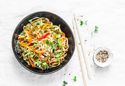 pad thai noodles with vegetables