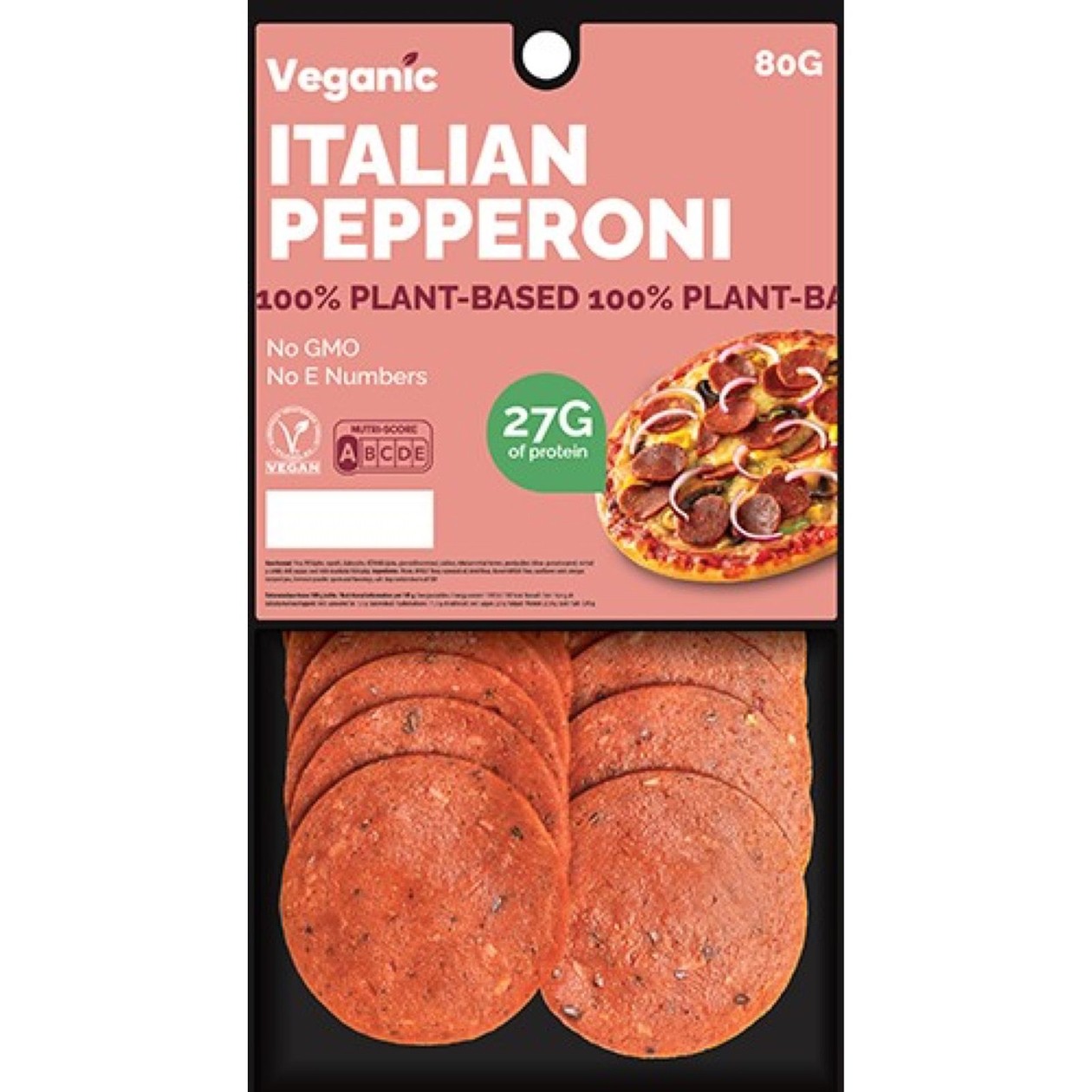 Veganic, Plant-Based American Pepperoni, 80g