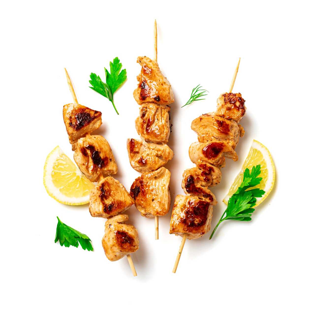 Chicken skewers with vegetables