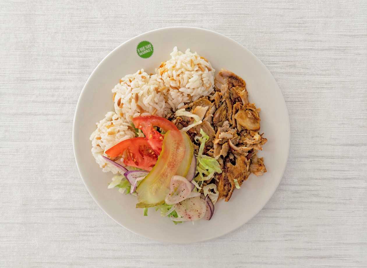 Kebab Talíř Rýží nebo Nudlemi