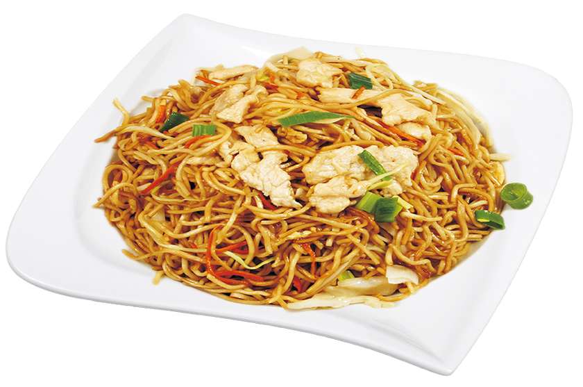 Fried noodles with chicken