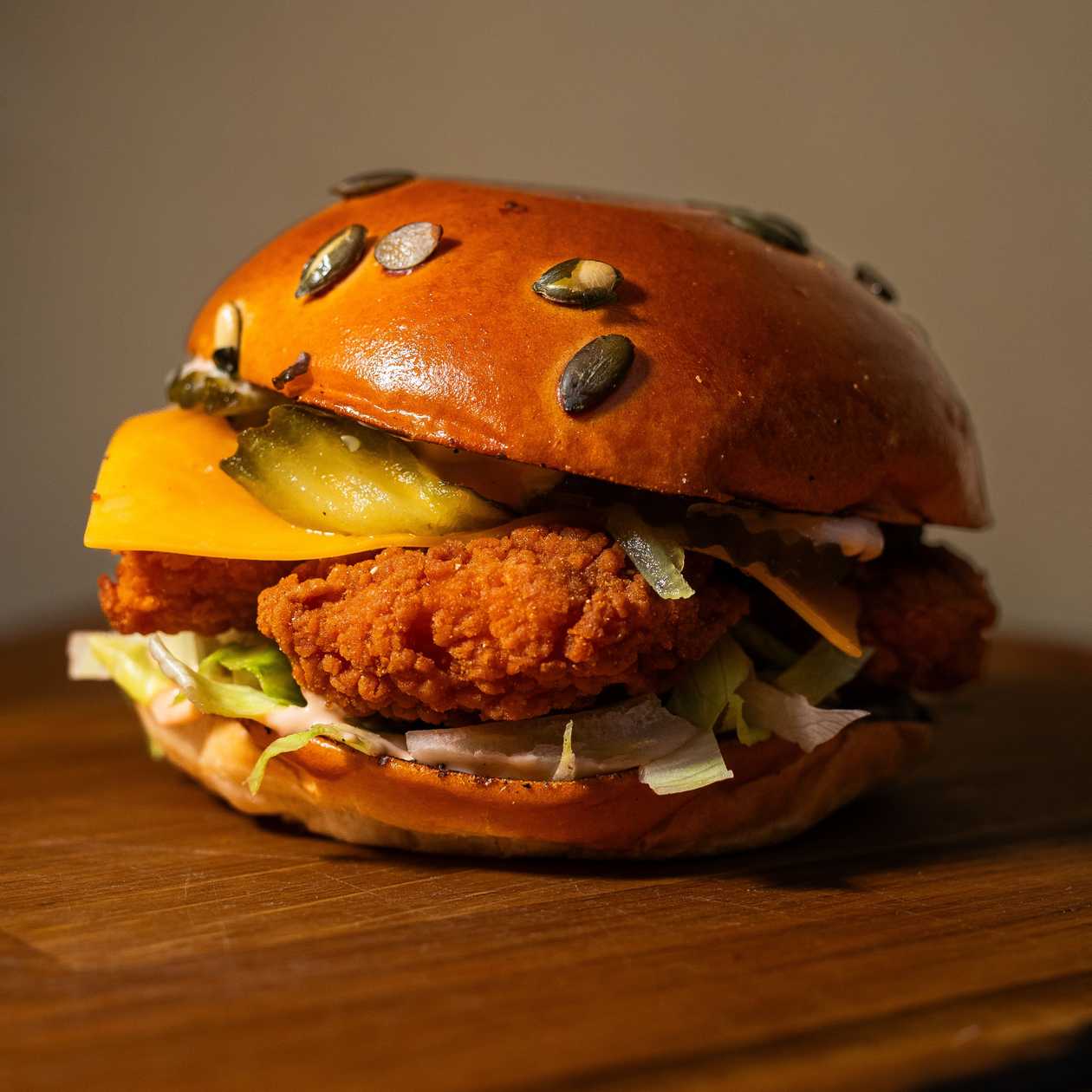 Hot crispy burger