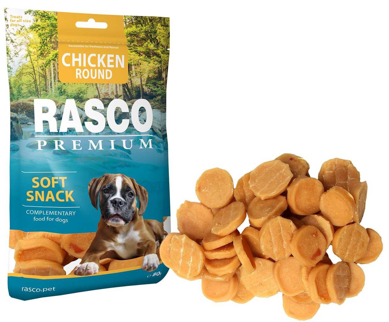 Dog Treat – Rasco Premium Chicken Round, 80 g