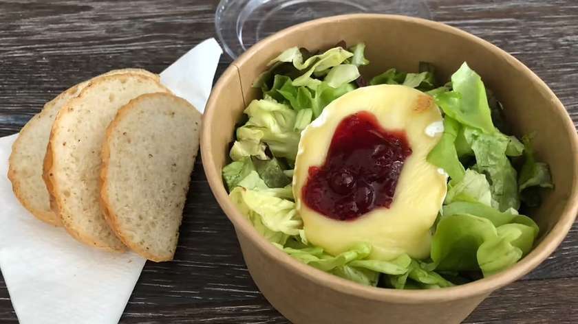 Lunch Salad with Camembert and Cranberries