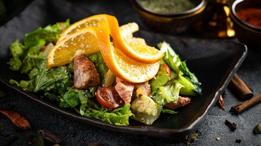 Chicken Tikka Salad, Sesame-Oil Sauce