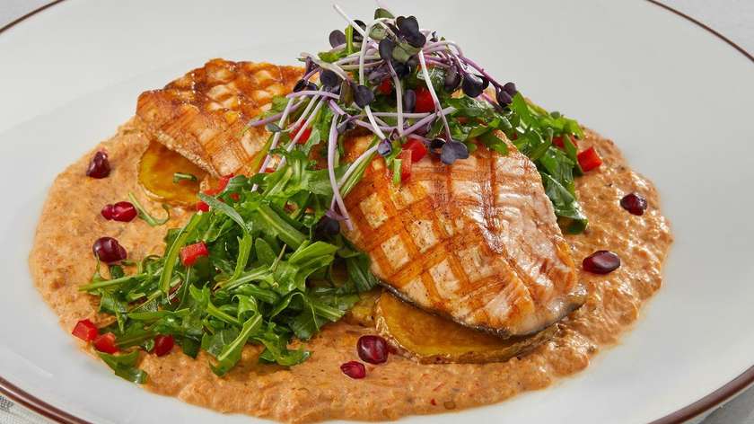Kremalı Salmon grill