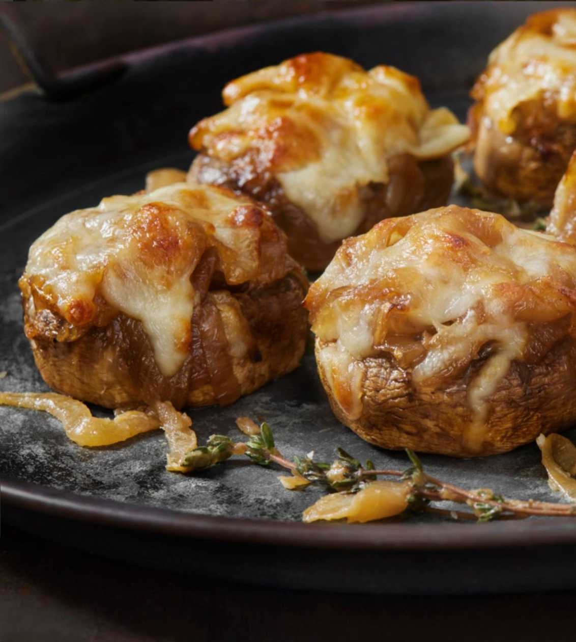 Mushrooms stuffed with cheese
