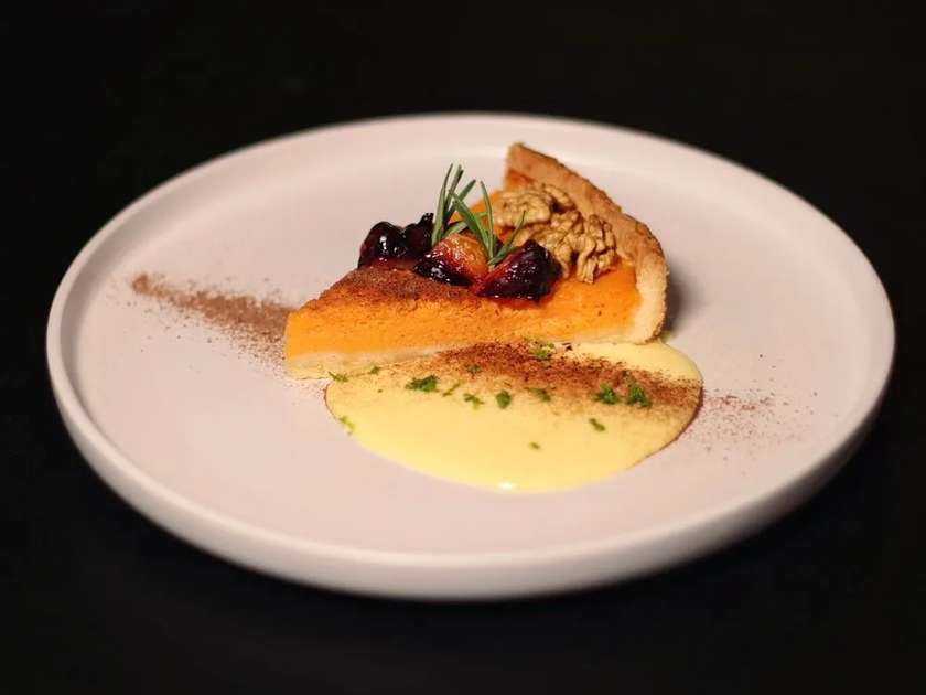 Pumpkin Pie with Orange Curd