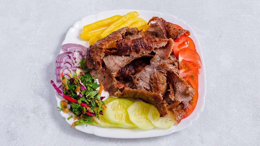 Plain Meat Doner on a Plate