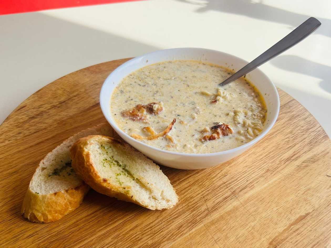 A hearty kebab soup