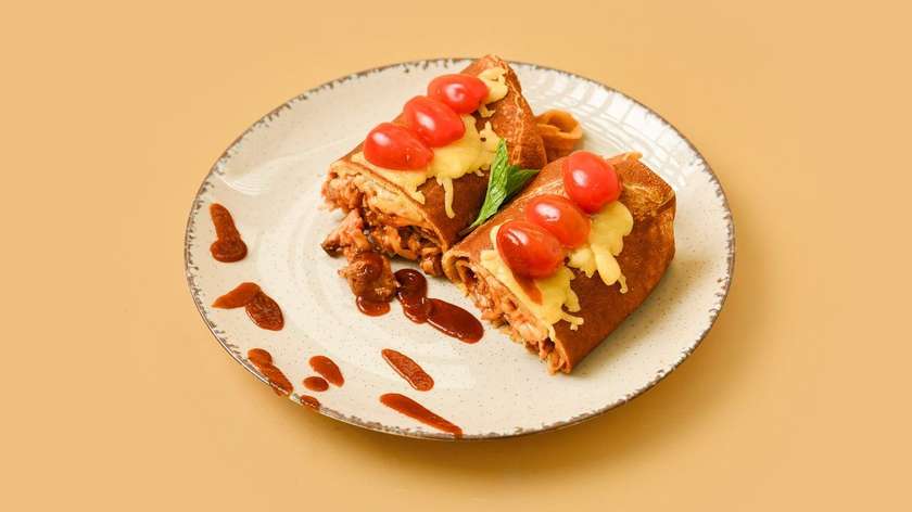 88. Chicken Cheese Crepe