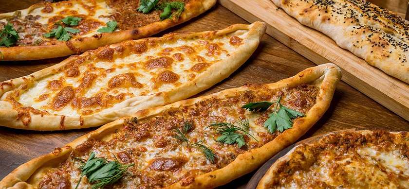 Kebap and cheese pide
