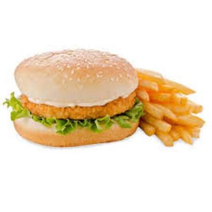 Regular Size Chicken Burger and Scoop Chips