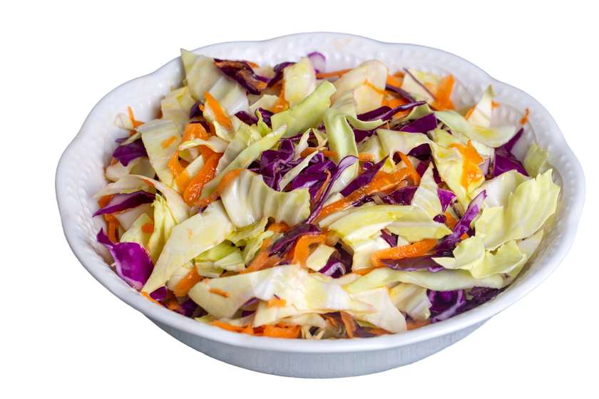 White cabbage salad with carrots