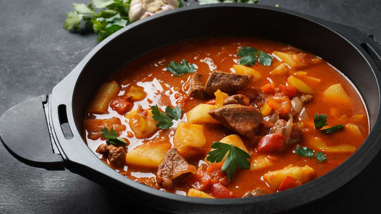 Goulash soup with potatoes