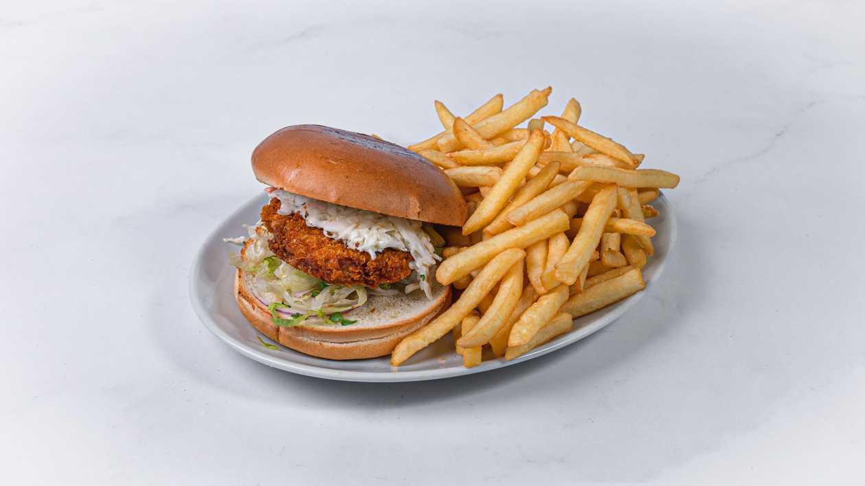 Chicken Burger And Chips