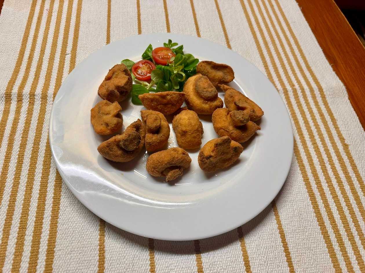 Vyprážané šampiňóny