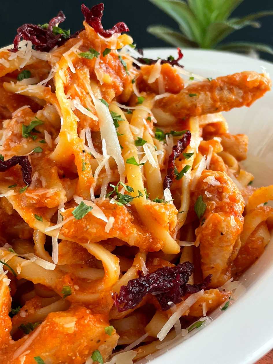 Spaghetti Arrabbiata with Chicken