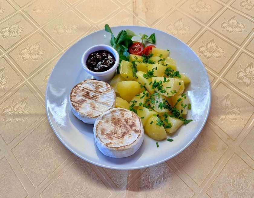 Grilovaný encián s brusnicami