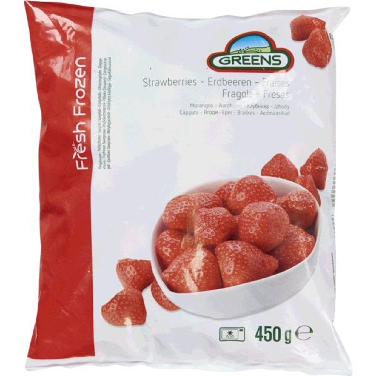 Greens Strawberries 450 g package