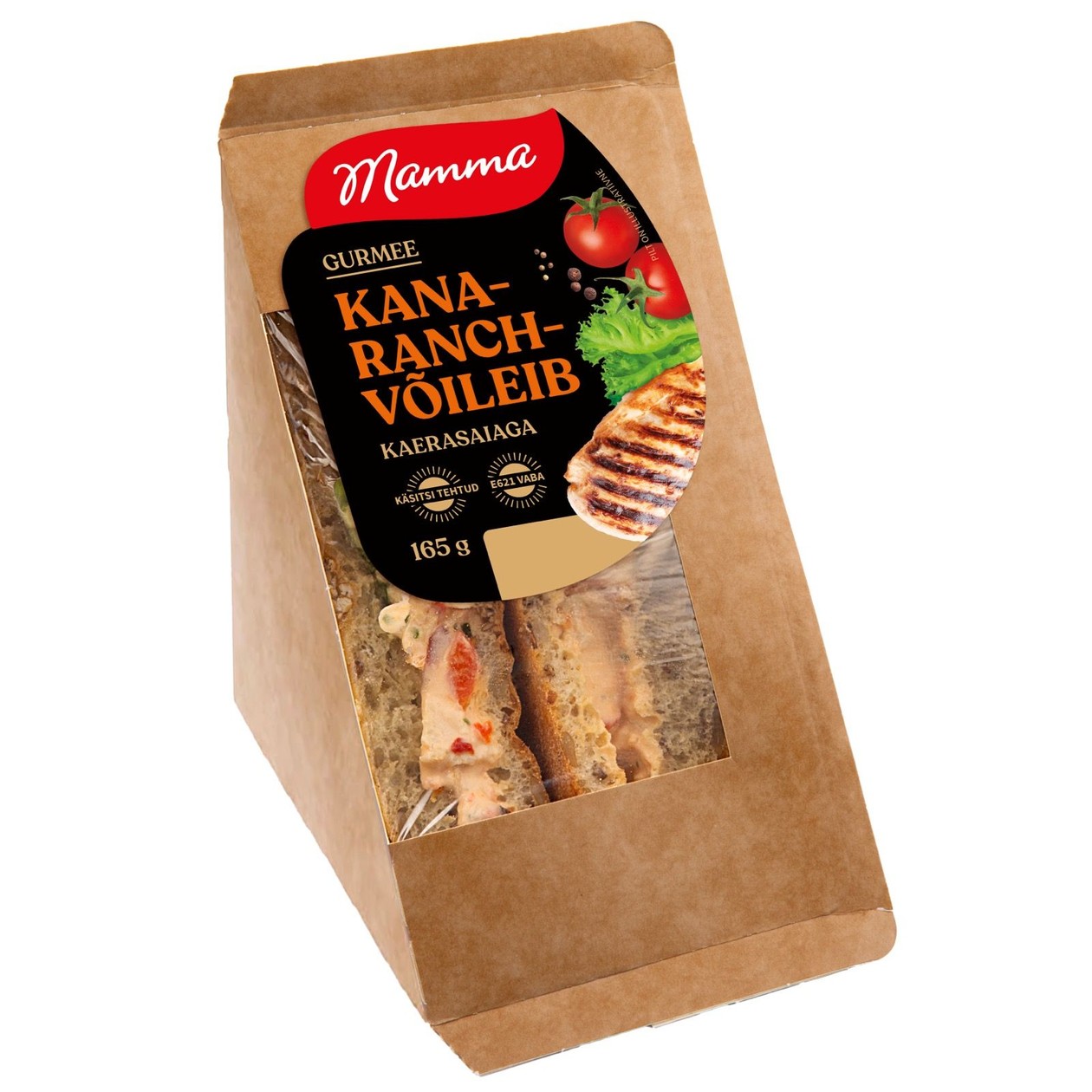 Mamma, kana ranch võileib kaerasaiaga, 165g (aegub peagi)