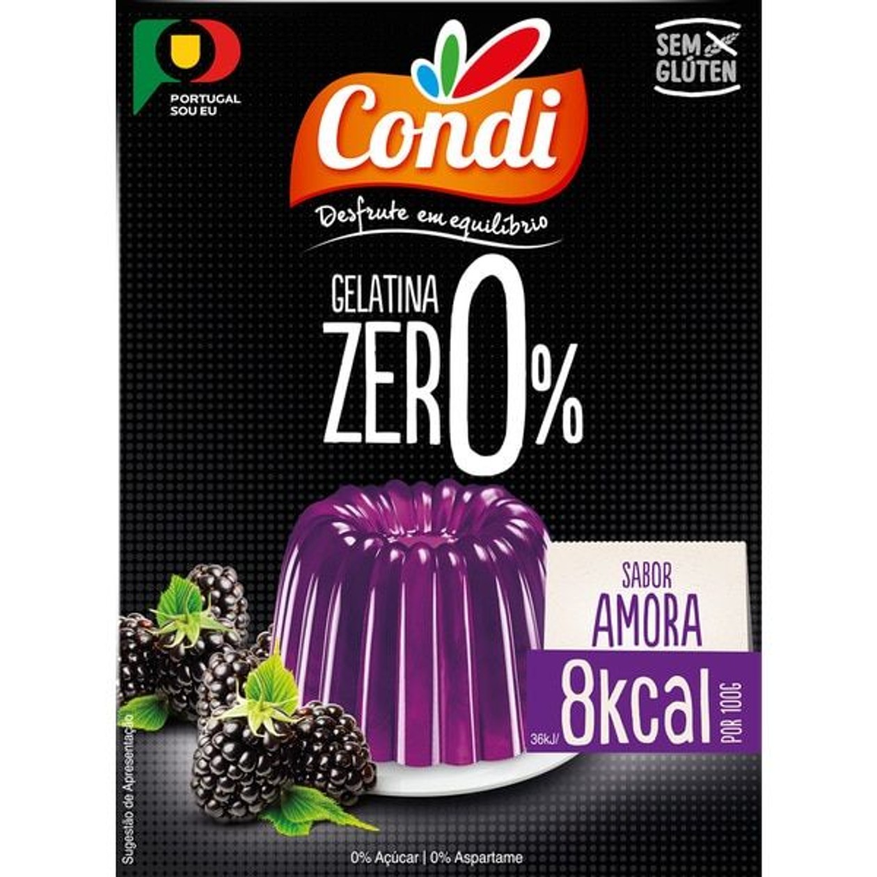 Condi Zero Blackberry Gelatin package 28 g