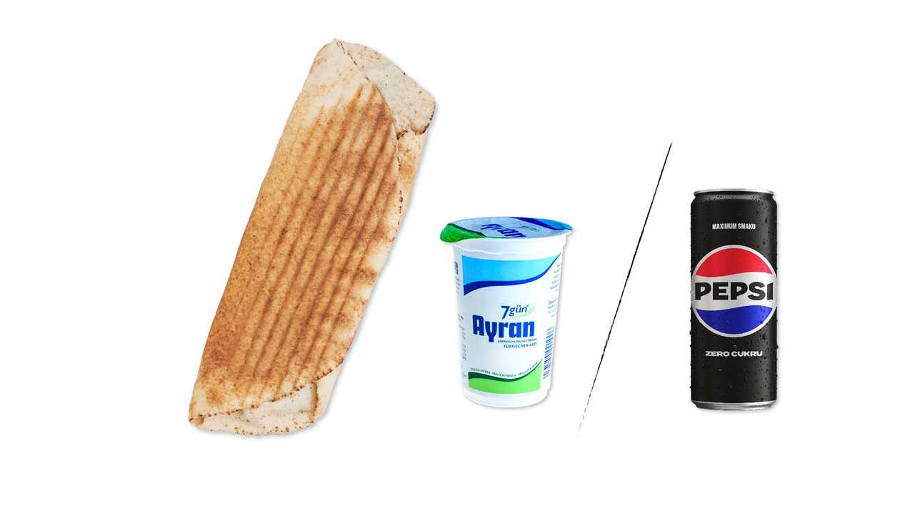 Rollo Kebab Fit, Ayran/Pepsi 0,33l
