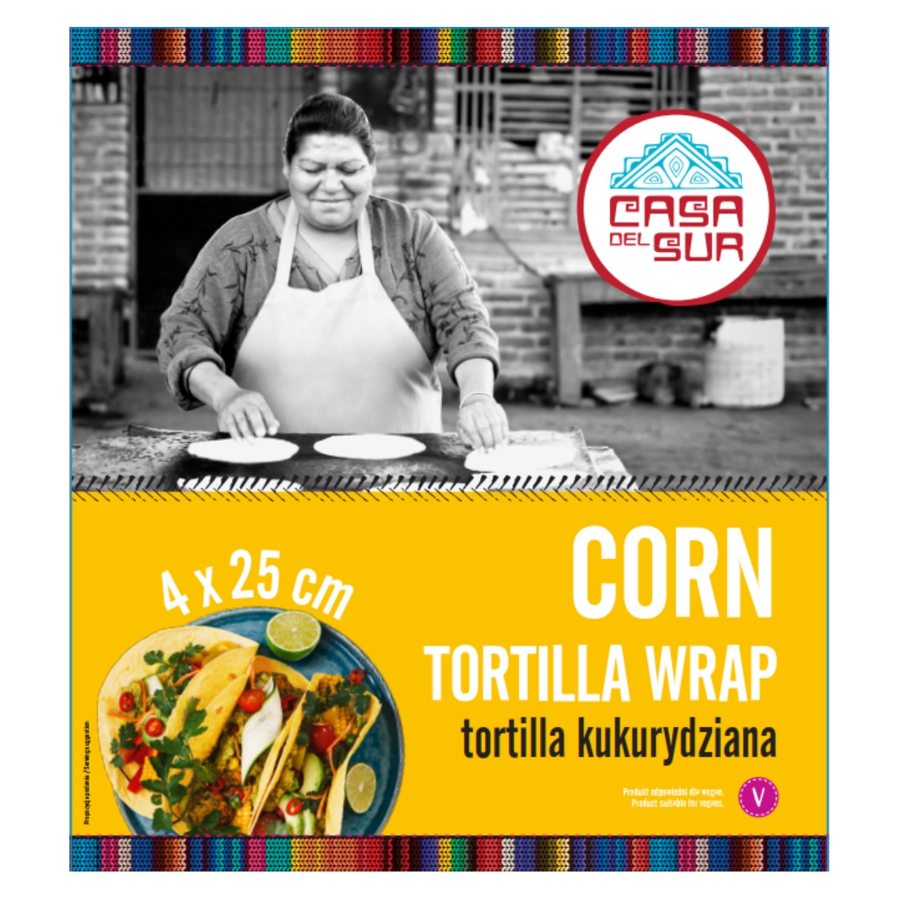 Corn Wrap Casa Del Sur (25cm - 4pc) 240g (expires soon)