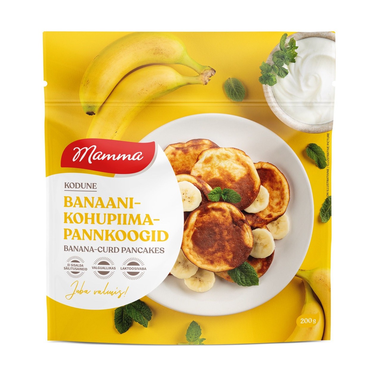 Mamma, Banana Curd Pancakes, 200g (expires soon)