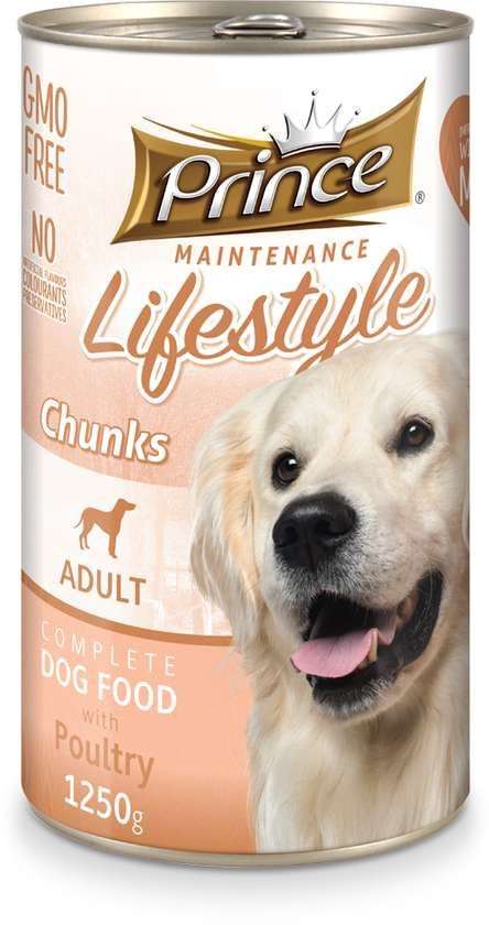 Prince Maintenance Lifestyle Chunks Dog (Adult) with Poultry - 1250gr
