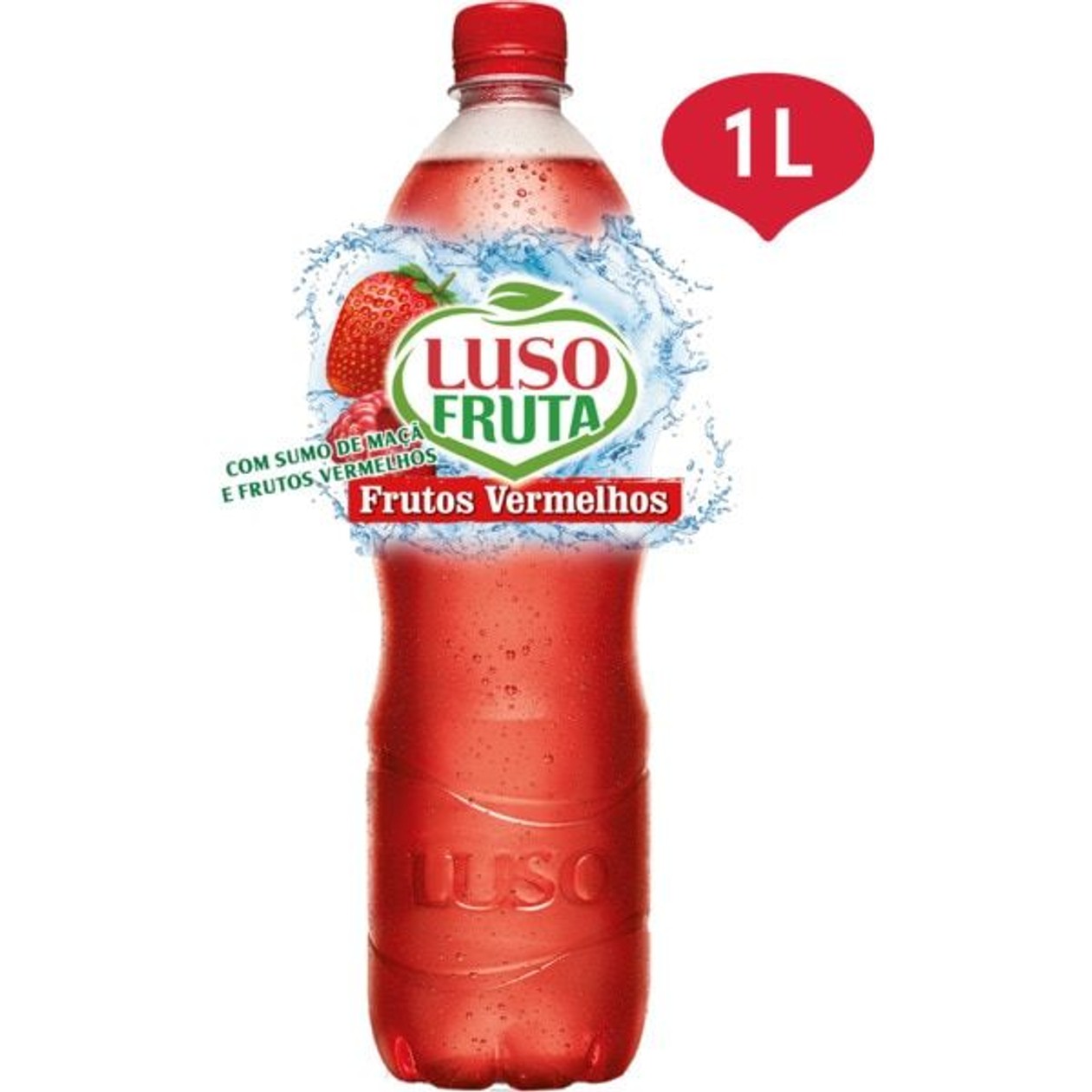 Luso Fruit Still Water with Red Fruits Flavor 1 L bottle
