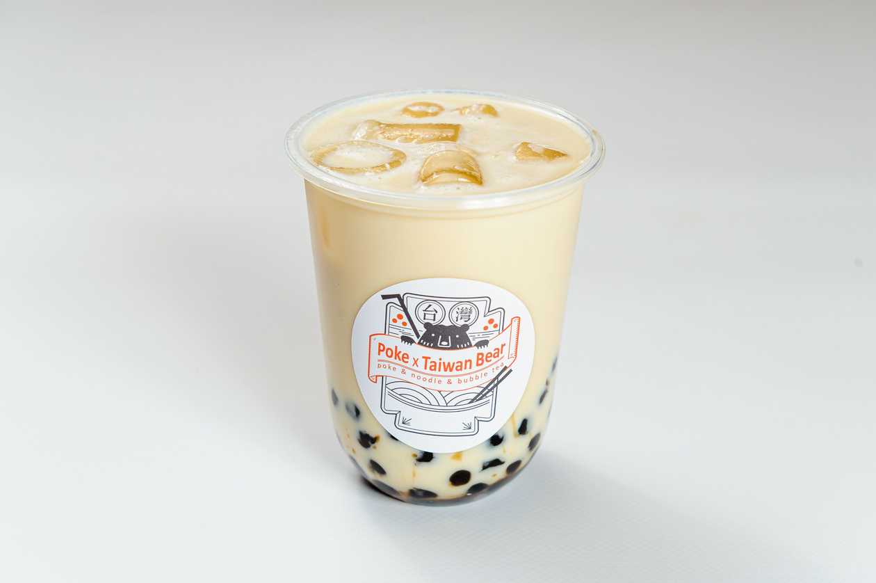 Lychee mleczna bubble tea