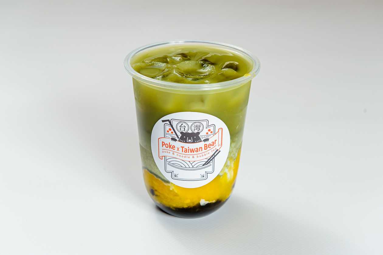 Herbata matcha & mango mleczna bubble tea