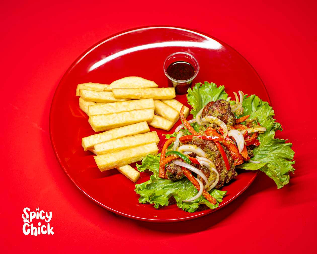 Spicy Chicken & Yam Chips