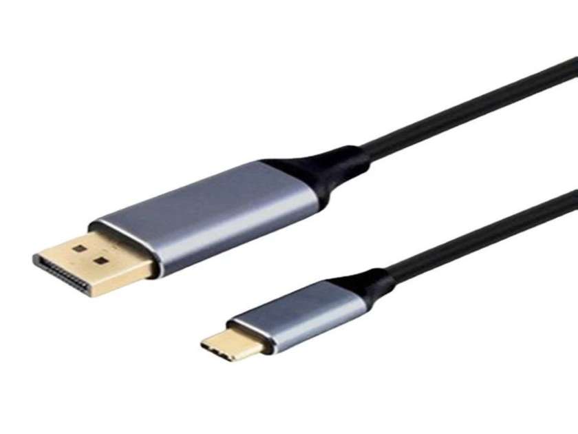#449#Andowl®USB 2.0 Cable USB-C male – DisplayPort male black 2m (Q-HD614)