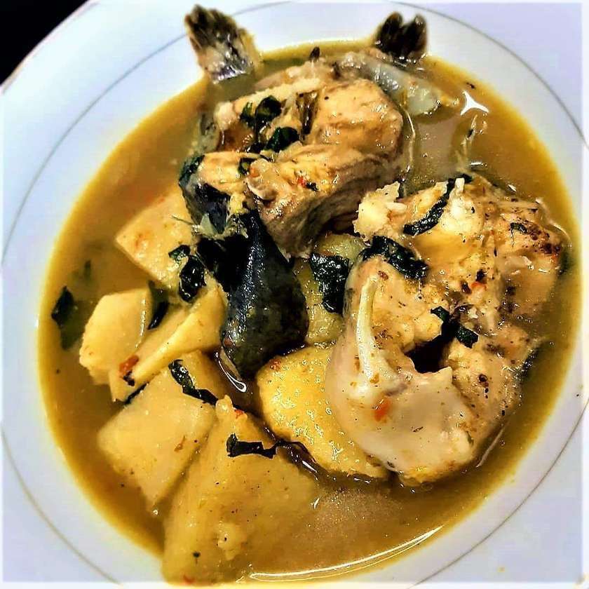 CATFISH PEPPER SOUP AND YAM ( 1kg to 1.5kg  fish size )