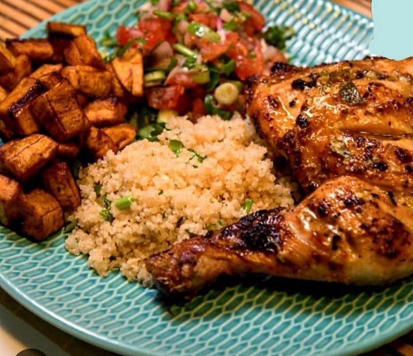 ATIEKE( ACHEKE )  WITH GRILLED CHICKEN