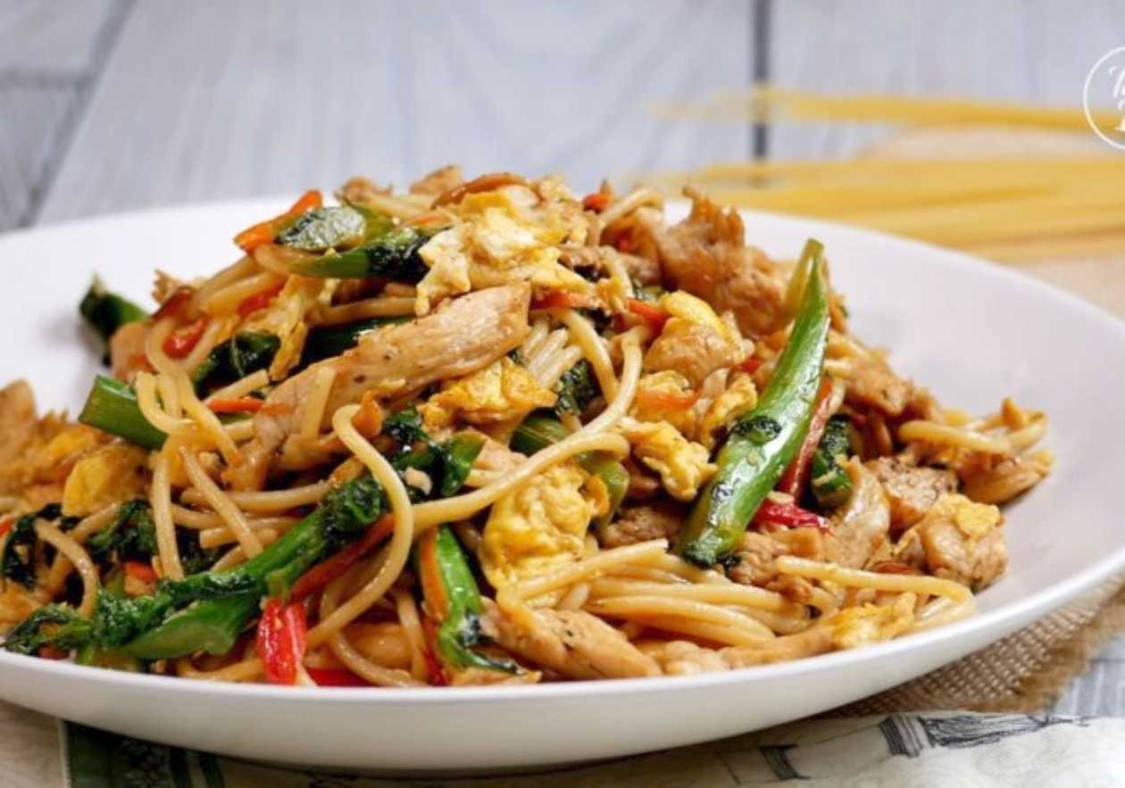 CHICKEN STIR FRY SPAGHETTI