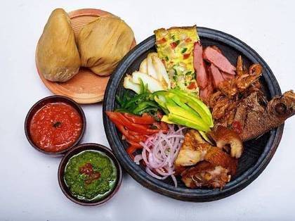 2 BALLS KENKEY + ASSORTED PROTEIN OF CHOICE ( BOGA KENKEY )