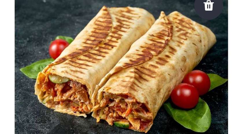 Chicken and egg shawarma