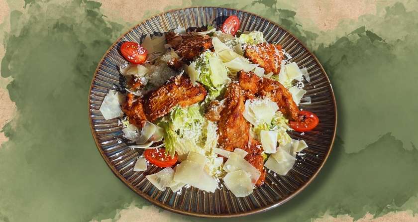 Caesar salad with chicken