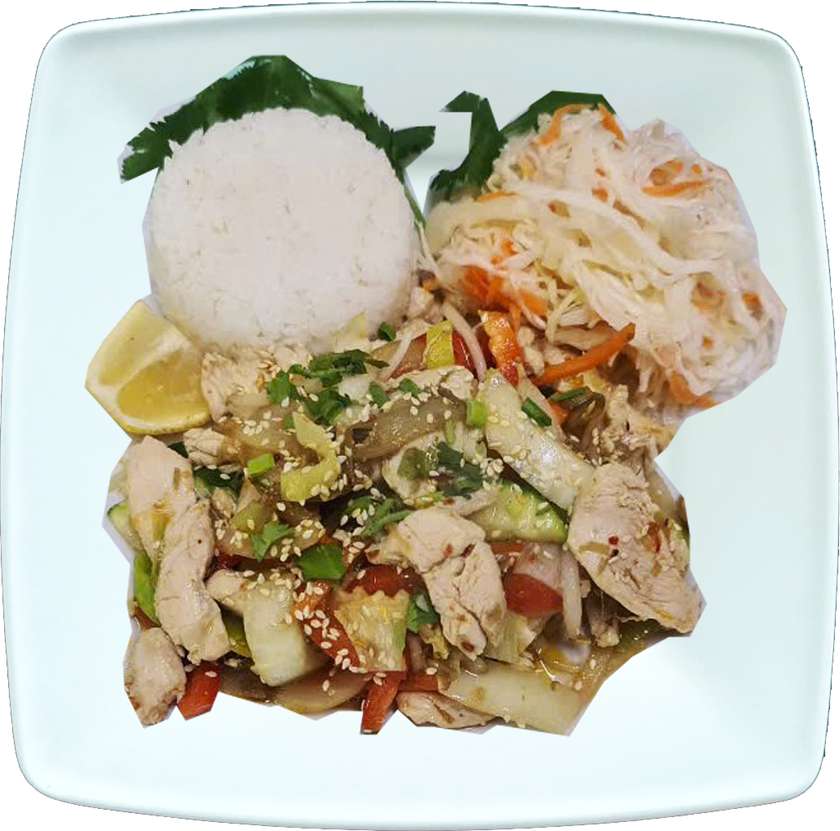 Spicy chicken with lemongrass