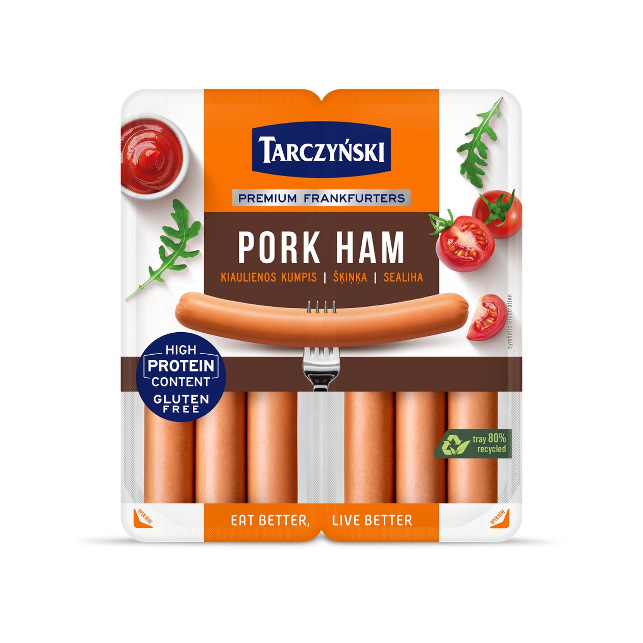 Pork Ham Sausages TARCZYNSKI FRANKFURTERS, 220g (expires soon)