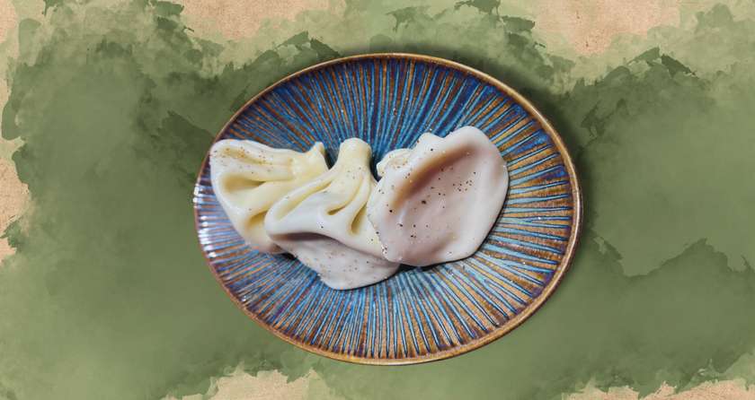 Chinkali with mushrooms