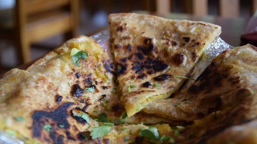 Onion & Mushroom paratha