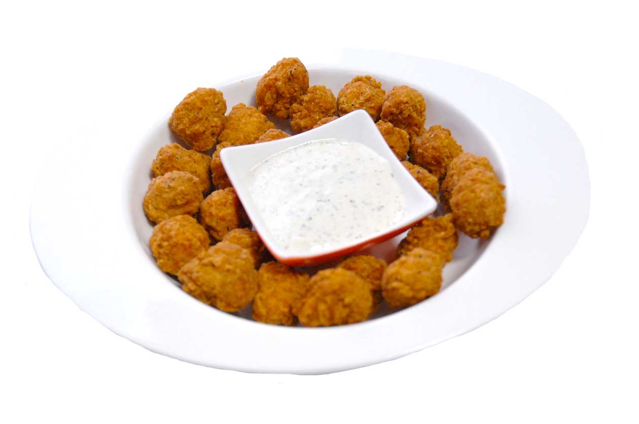 Chicken balls in breadcrumbs